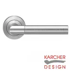 Studio One Lever on Rose Door Handles - Karcher Satin Stainless Steel
