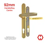 Hoppe Atlanta 3-Hole Aluminium-Gold Handles 92mm PZ