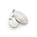 Alexander and Wilks Ellipse Escutcheon with Christoph Design Cover - Polished Nickel