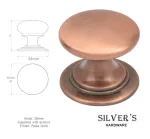 38mm Rioghal Cabinet door knob - Rose Gold