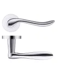 Lincoln Lever on Rose Door Handles Zoo Hardware - CP