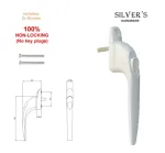 Non-Lockable Espag Window Handle (Spindle 40mm) White