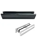 Slim Aluminium Letterplate 315 X 52mm Black Aluminium