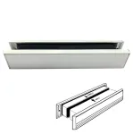 Slim Aluminium Letterplate 315 X 52mm White Aluminium