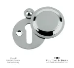 Covered Keyhole Escutcheon Plain - Polished Chrome