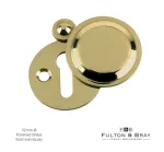 Covered Keyhole Escutcheon Plain - Polished Brass