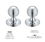 Concealed-Fix Reeded Mortice Knobs Fulton-&-Bray