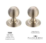 Concealed-Fix Reeded Mortice Knobs Fulton-&-Bray - FB