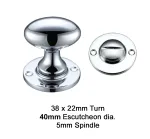 Large F&B Bathroom Turn & Release - Polished Chrome