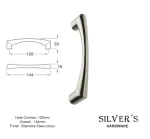 Concaved Cupboard Handle Stainless Steel - 128mm C/C