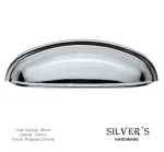 Modern Shaker Drawer Pull Pol. Chrome 96mm C/C