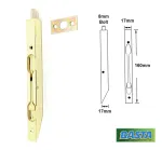 Basta Flush Bolt Lever Action 160mm Polished Brass