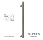 T-Bar Cupboard Handle Brushed Nickel - 256mm C/C