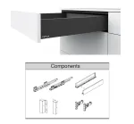 CEMUX H Box Drawer Sides, 84mm Height, 300mm Depth