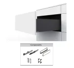 CEMUX H Box Drawer Sides, 167mm Height, 350mm Depth