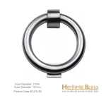 Heritage Brass Ring Door Knocker: Finish Satin Chrome