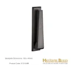 Heritage Brass Slim Door Knocker Matt Bronze