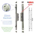 22mm Backset Mila 600mm Offset Espag Window Lock