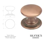 32mm Rioghal Cabinet door knob - Rose Gold