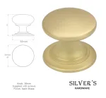 38mm Rioghal Cabinet door knob - Satin Brass