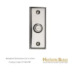 Heritage Brass Oblong Bell Push Polished Nickel