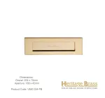Heritage Letterplate 254 x 79mm Polished Brass