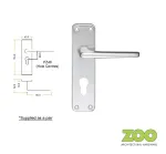 Contract Lever Euro on Backplate Door Handles SAA - PZ48