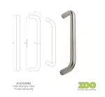 19mm x 300mm Zoo D-BAR Pull Handle Satin Stainless Steel