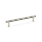 160mm Alexander and Wilks Crispin Knurled T-bar Cupboard Pull Handle - Polished Nickel