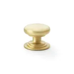 38mm Alexander and Wilks Waltz Cupboard Knob - Satin Brass