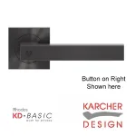 KD BASIC - Seattle Square Lever on Rose Door Handles - Karcher Cosmos Black