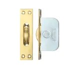 Sash Window Axle Pulley - 127 x 32mm - Polished Brass
