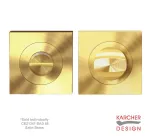 Square Karcher Bathroom Turn & Release Satin Brass