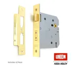 Union 3 Lever Sashlock 103mm (4") - Polished Brass