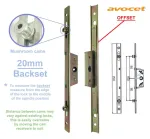 20mm Backset Avocet 250mm Offset Espag Window Lock