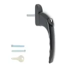 40mm Inline Espag Window handle Black