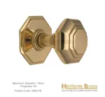 Heritage Brass Octagonal Centre Door Knob Polished Brass