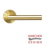 Verona Lever on Rose Door Handles - Karcher Satin Brass