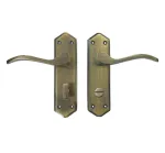 Torino Lever on plate Door Handles Antique Bronze - WC