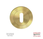 Keyhole escutcheon to suit Karcher Round Rose Satin Brass