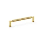 Alexander and Wilks Camille Knurled Cabinet Pull Handle - Satin Brass PVD