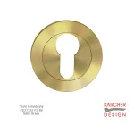 Euro escutcheon to suit Karcher Lever on Rose Satin Brass