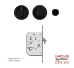 Karcher Sliding Door Bathroom Lock, Turn & Finger Pull Set - Cosmos Black