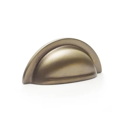 Alexander and Wilks Bardom Ridged Cup Handle - Antique Brass