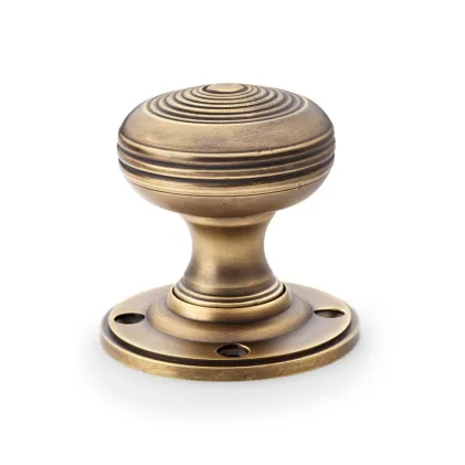 Alexander and Wilks Christoph Mortice Door Knob - Antique Brass