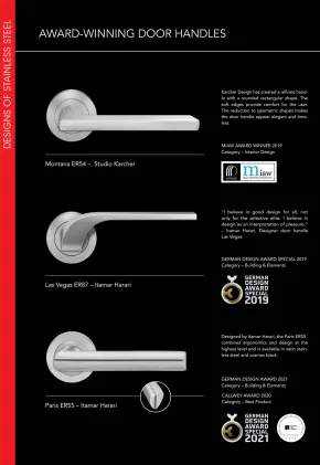 Montana Lever on Rose Door Handles - Karcher SSS