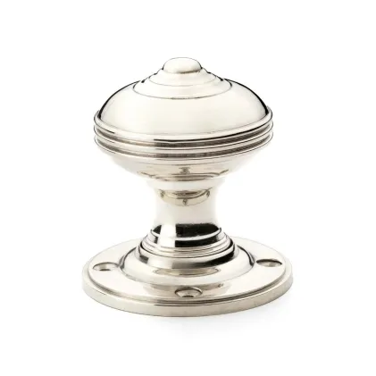 Alexander and Wilks Romeo Mortice Door Knob - Polished Nickel