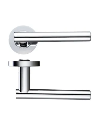 Lucca Lever on Rose Door Handles Zoo Hardware - CP