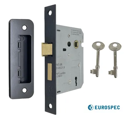EuroSpec 76mm Matt Black Sashlock