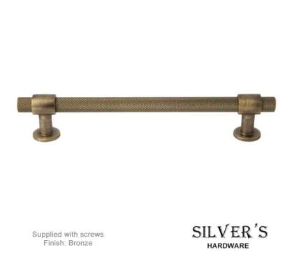 Knurled Cabinet Handle 160mm - Bronze